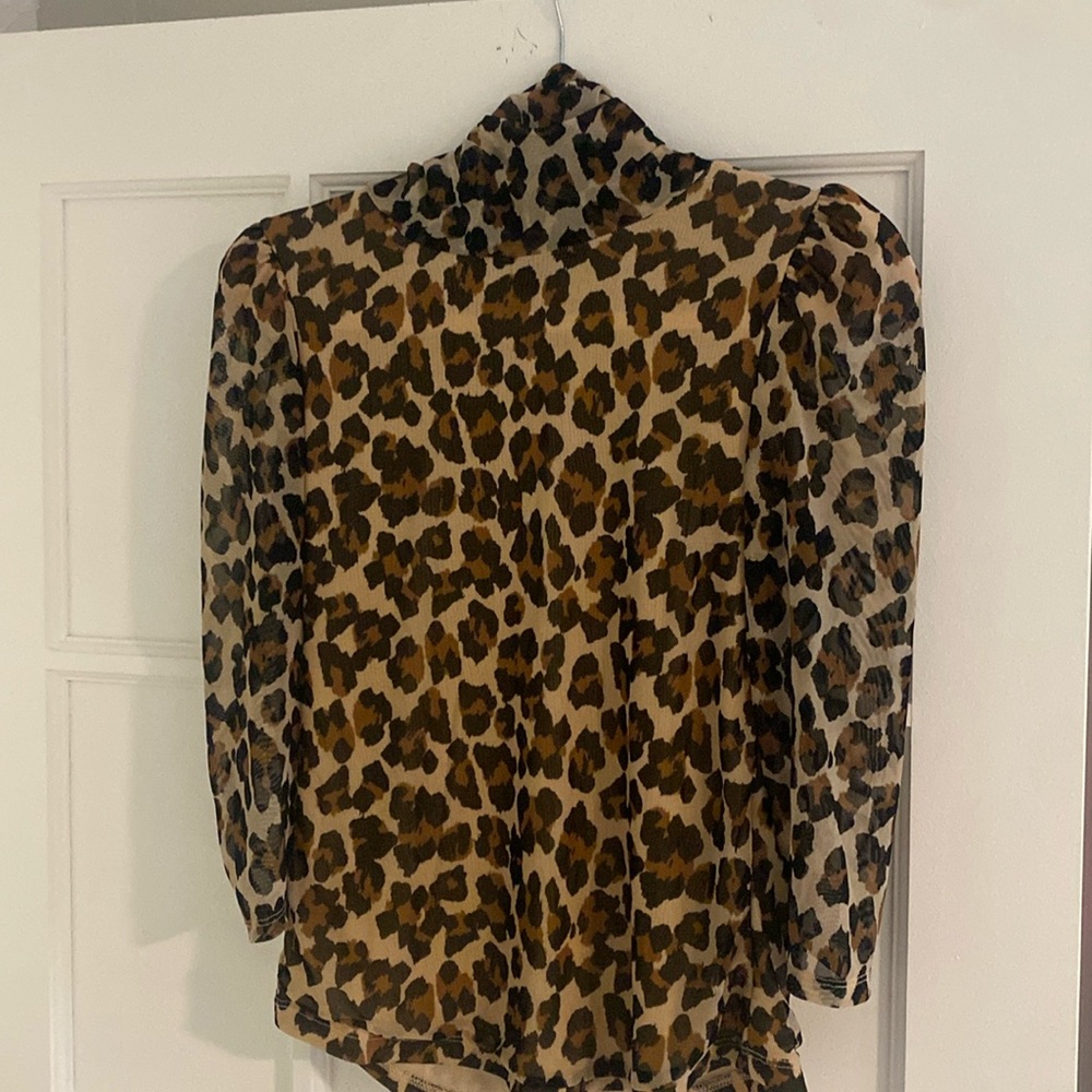 Lovely Leopard Print Turtleneck New Without Tags … - image 1